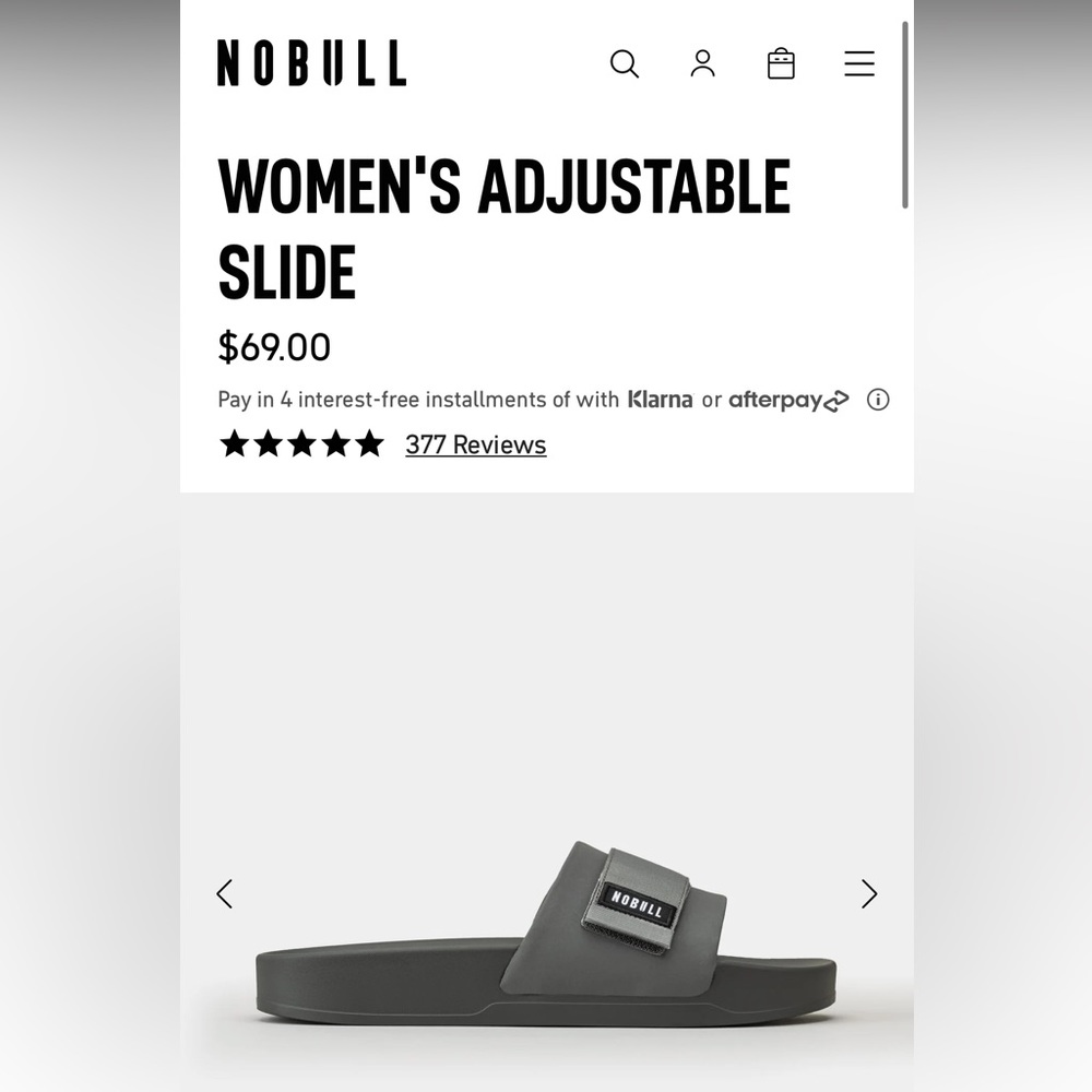 NOBULL women’s slides 8.5 Brand New with Tags
